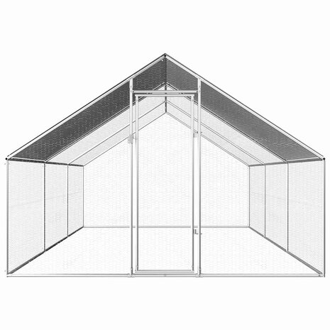 Kippenhok 2,75x6x1,92 m gegalvaniseerd staal   2