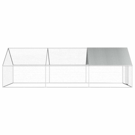 Kippenhok 2,75x6x1,92 m gegalvaniseerd staal   3