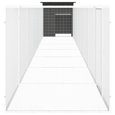 Kippenhok 800x91x100 cm gegalvaniseerd staal antracietkleurig 4