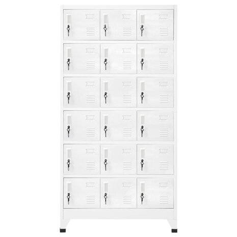 Lockerkast met 18 vakken 90x40x180 cm metaal  2
