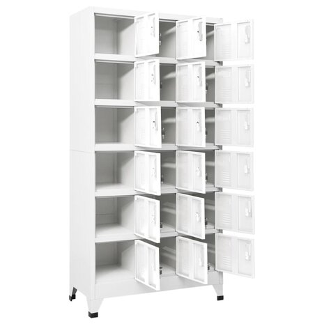 Lockerkast met 18 vakken 90x40x180 cm metaal  3