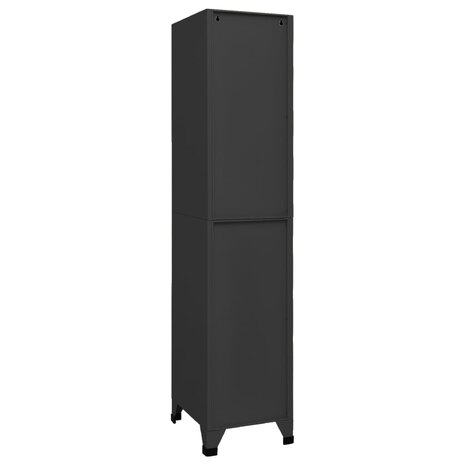 Lockerkast 38x45x180 cm staal antracietkleurig 2