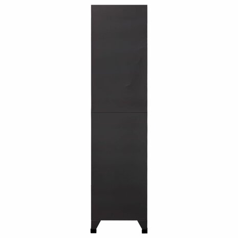 Lockerkast 90x40x180 cm staal antracietkleurig en rood 4
