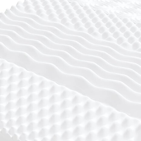 Schuimmatras 7 zones hardheid 20 ILD 140x190 cm wit 5