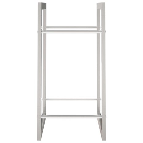 Haardhoutrek 80x28x86 cm roestvrij staal 5
