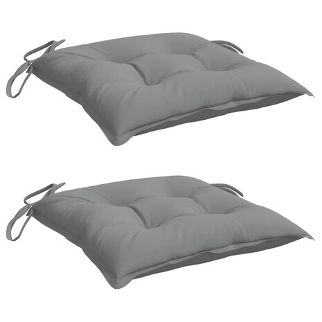 Stoelkussens 2 st 50x50x7 cm oxford stof grijs 3