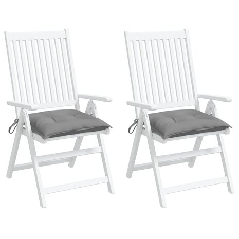 Stoelkussens 2 st 50x50x7 cm oxford stof grijs 4