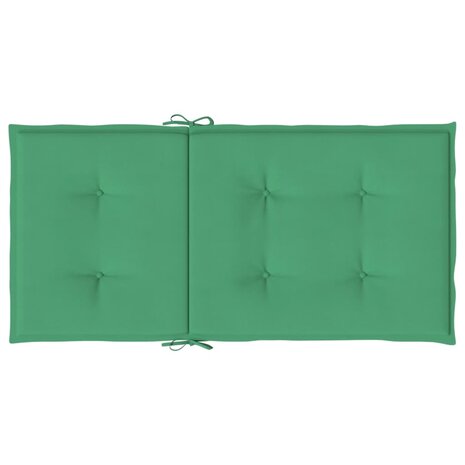Tuinstoelkussens lage rug 2 st 100x50x3 cm oxford stof groen 7