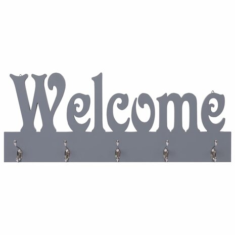Wandkapstok WELCOME 74x29,5 cm grijs 2