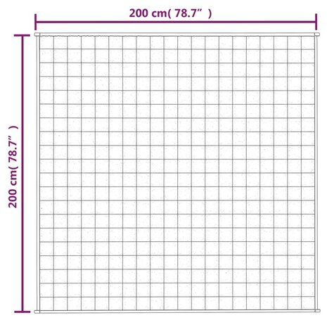 Verzwaringsdeken 200x200 cm 13 kg stof blauw 6