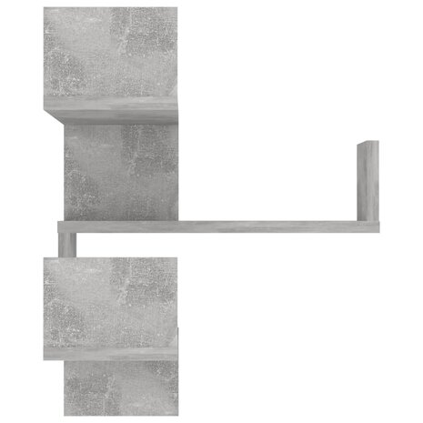 Hoekwandschappen 2 st 40x40x50 cm bewerkt hout betongrijs 6