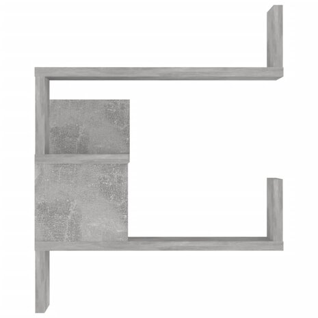 Hoekwandschappen 2 st 40x40x50 cm bewerkt hout betongrijs 7