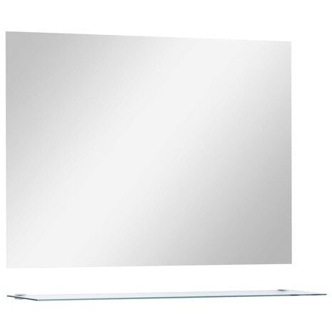 Wandspiegel met schap 80x60 cm gehard glas 2