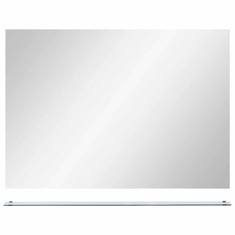 Wandspiegel met schap 80x60 cm gehard glas 3