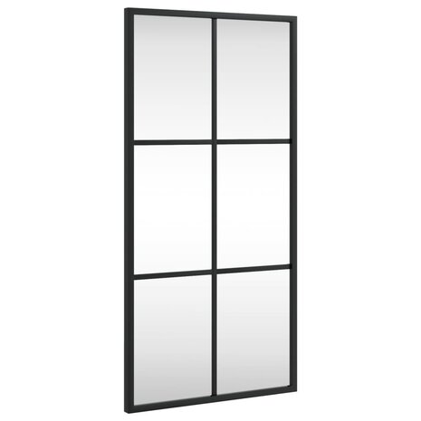 Wandspiegel rechthoekig 30x60 cm ijzer zwart 2