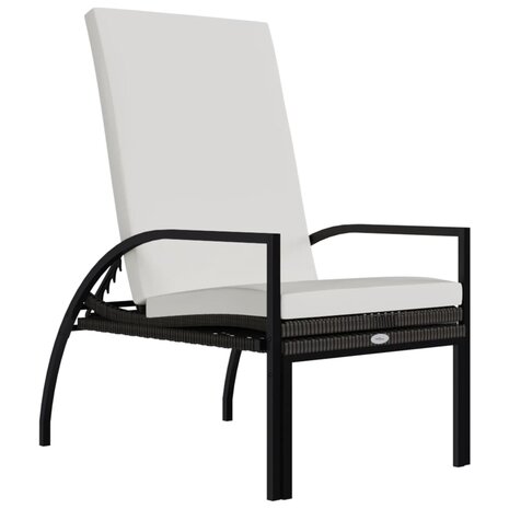 Ligbed met voetensteun polyetheen rattan bruin 7