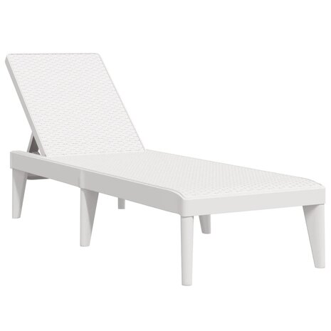 Ligbed 186x60x29 cm polypropeen wit 2
