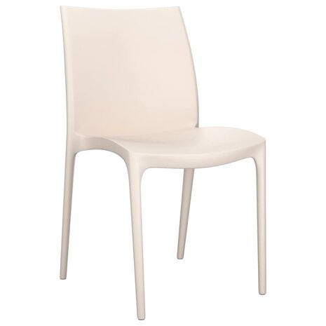 Tuinstoelen 2 st 50x46x80 cm polypropeen crèmekleurig 3