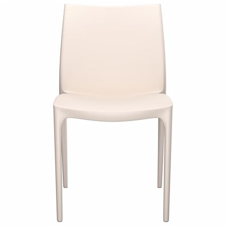Tuinstoelen 2 st 50x46x80 cm polypropeen crèmekleurig 4