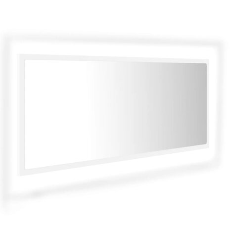Badkamerspiegel LED 100x8,5x37 cm acryl wit 2
