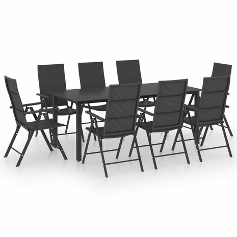 9-delige Tuinset zwart 2