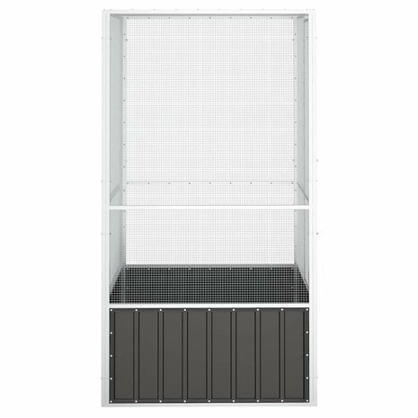 Vogelkooi 111x107x211,5 cm gegalvaniseerd staal antracietkleur 4