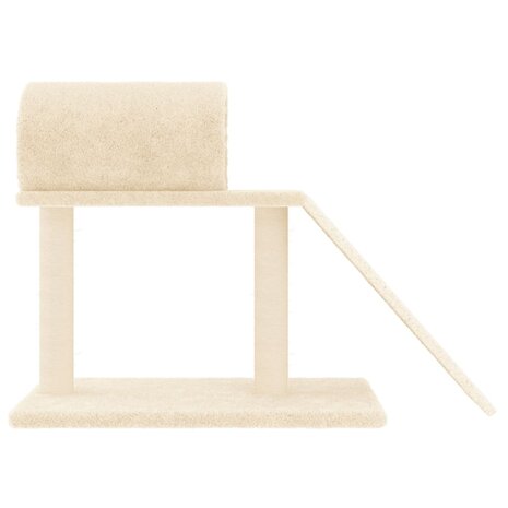 Kattenmeubel met tunnel en ladder 55,5 cm crèmekleurig 3