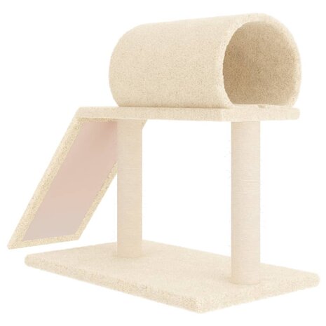Kattenmeubel met tunnel en ladder 55,5 cm crèmekleurig 5