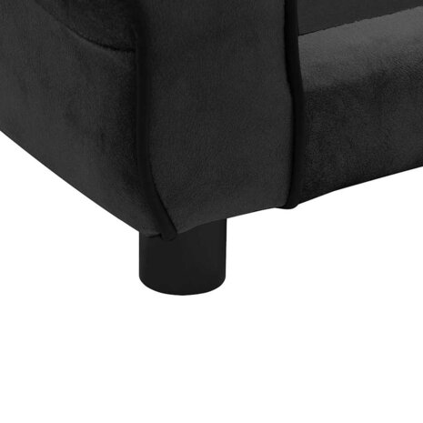 Hondenbank 72x45x30 cm pluche zwart 6