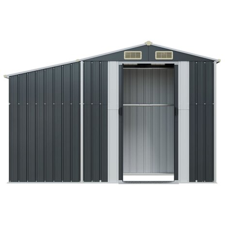 Tuinschuur 277x93x179 cm gegalvaniseerd staal antracietkleur 4
