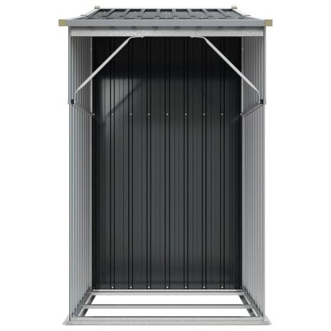 Tuinschuur 277x93x179 cm gegalvaniseerd staal antracietkleur 5