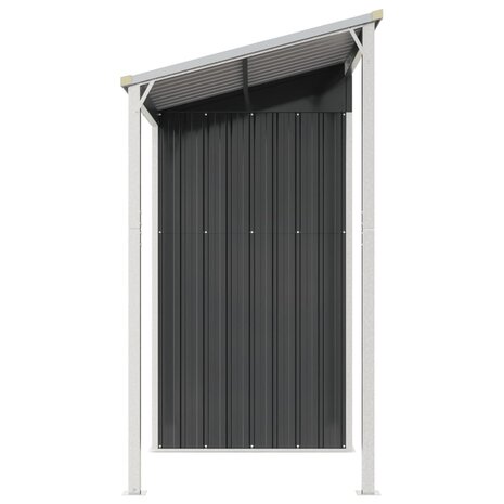 Tuinschuur met verlengd dak 277x110,5x181 cm staal antraciet 5