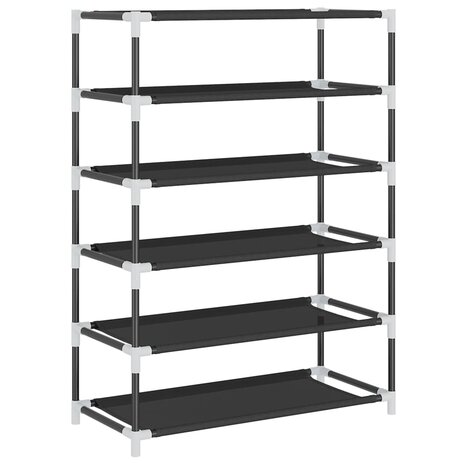 Schoenenkast 60x30x90 cm stof zwart 6