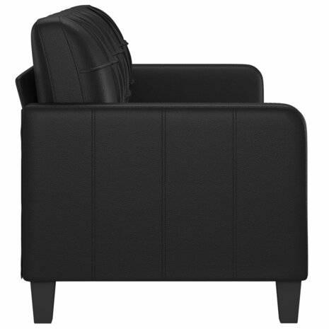Driezitsbank 180 cm kunstleer zwart 4