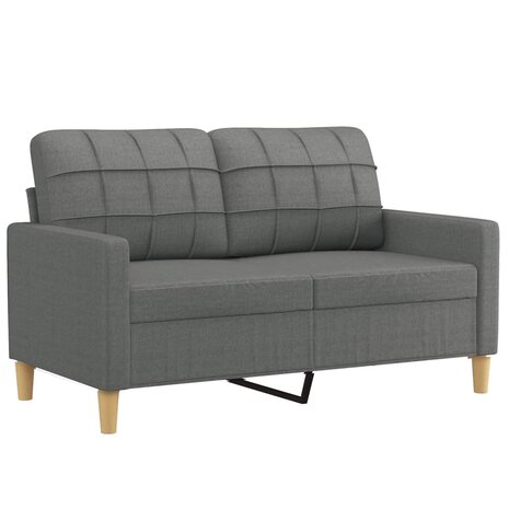 Tweezitsbank 120 cm stof donkergrijs 2