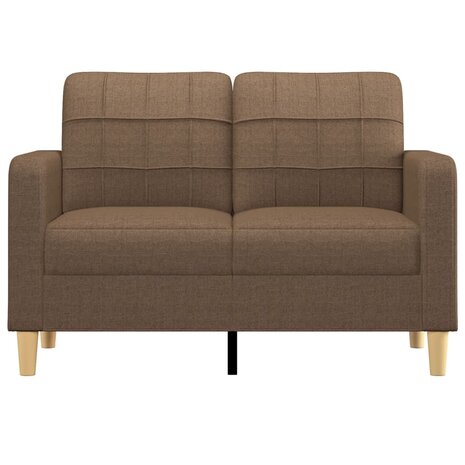 Tweezitsbank 120 cm stof bruin 3