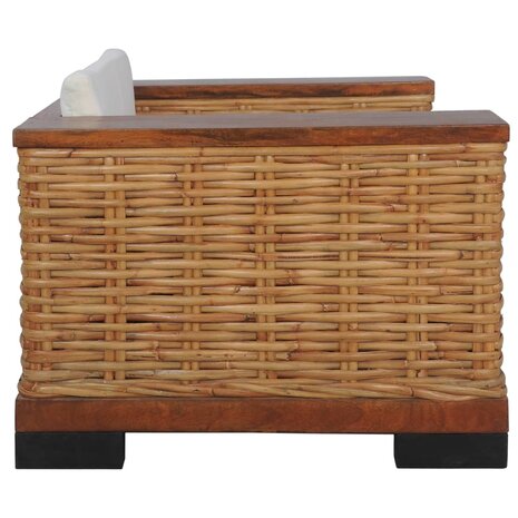 2-delig Bankstel met kussens natuurlijk rattan bruin 5
