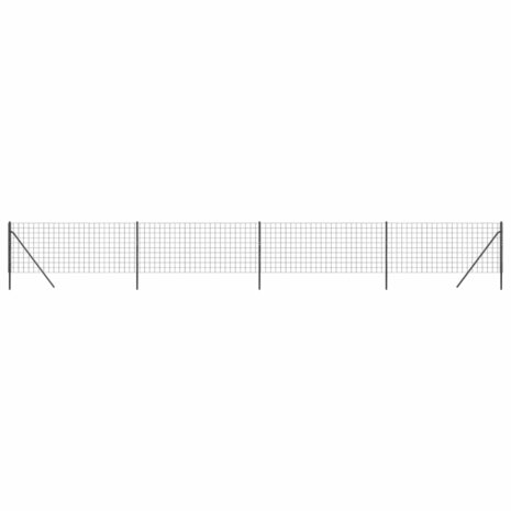 Draadgaashek 1x10 m gegalvaniseerd staal antracietkleurig 2
