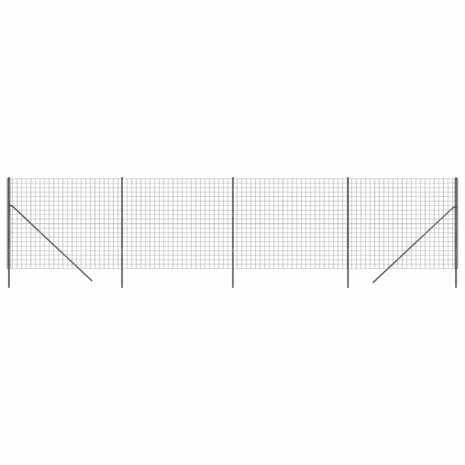 Draadgaashek 1,4x10 m gegalvaniseerd staal antracietkleurig 2