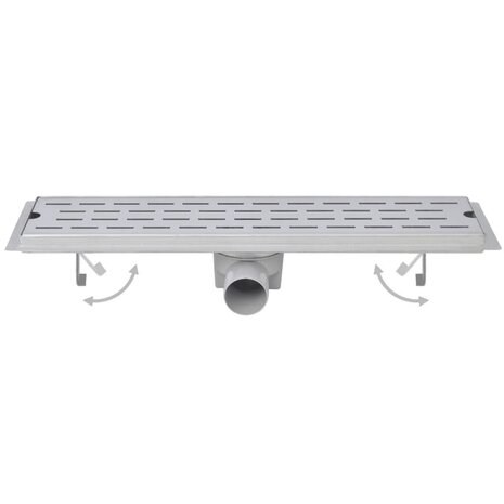 Doucheafvoer 2 st rechthoekig bubbel 630x140 mm roestvrij staal 3