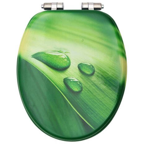 Toiletbrillen met soft-close deksel 2 st waterdruppel MDF groen 5
