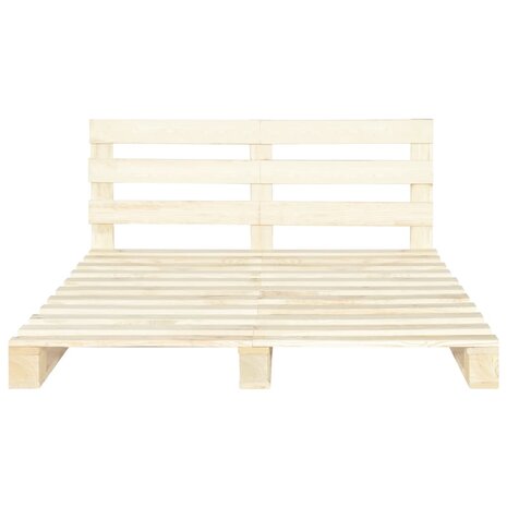 Bedframe pallet massief grenenhout 160x200 cm 3