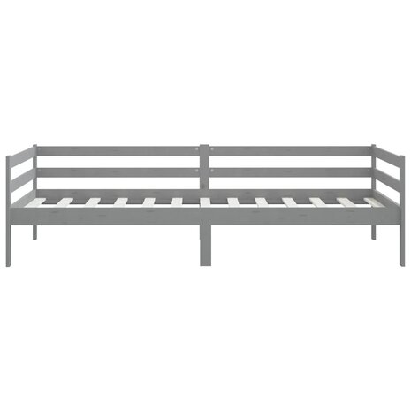 Slaapbank massief grenenhout grijs 90x200 cm 6