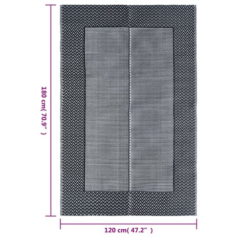 Buitenkleed ARAKIL 120x180 cm PP grijs 6
