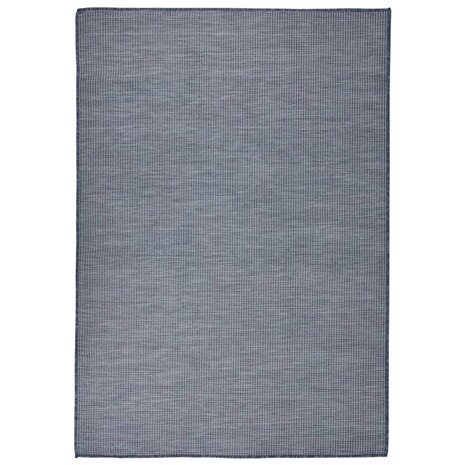 Buitenkleed platgeweven 160x230 cm blauw 1
