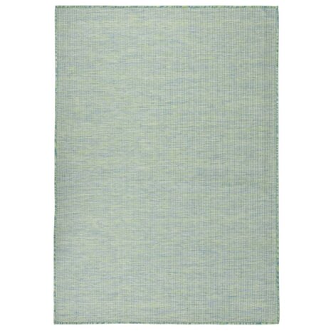Buitenkleed platgeweven 200x280 cm turquoise 1
