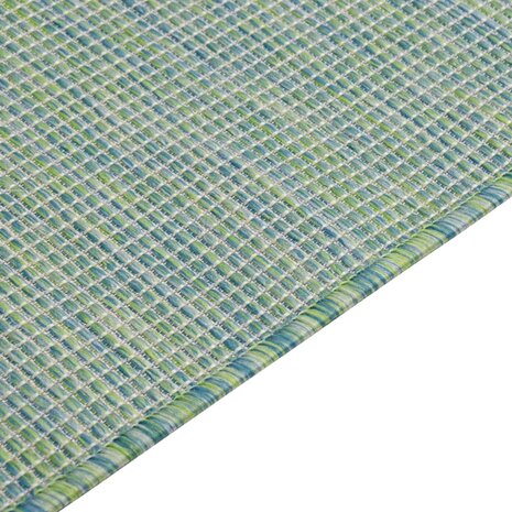 Buitenkleed platgeweven 200x280 cm turquoise 4