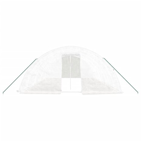 Tuinkas met stalen frame 40 m² 8x5x2,3 m wit 4