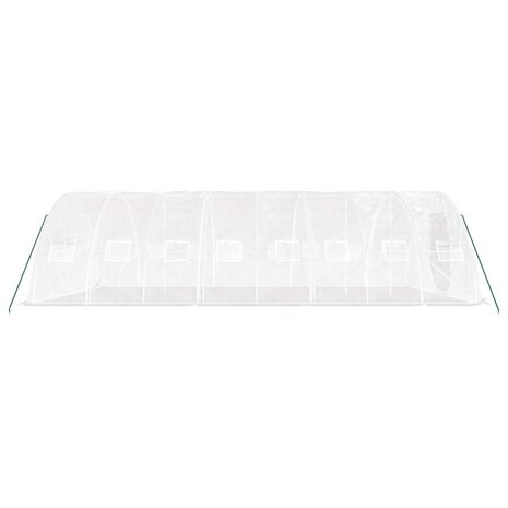 Tuinkas met stalen frame 40 m² 8x5x2,3 m wit 5