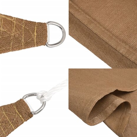 Zonnezeil 160 g/m² 2x3,5 m HDPE taupe 7